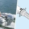 BF6 LHU Outboard Motor / Long Shaft / Manual Start