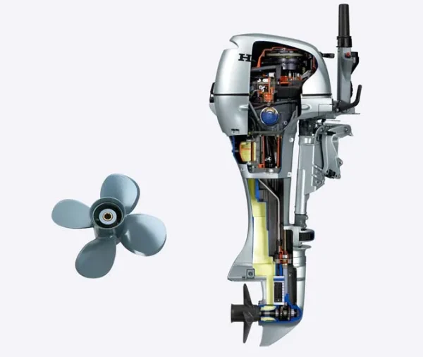 BF6 LHU Outboard Motor / Long Shaft / Manual Start